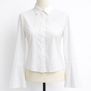 New Zara Bell Sleeve Button Down Shirt